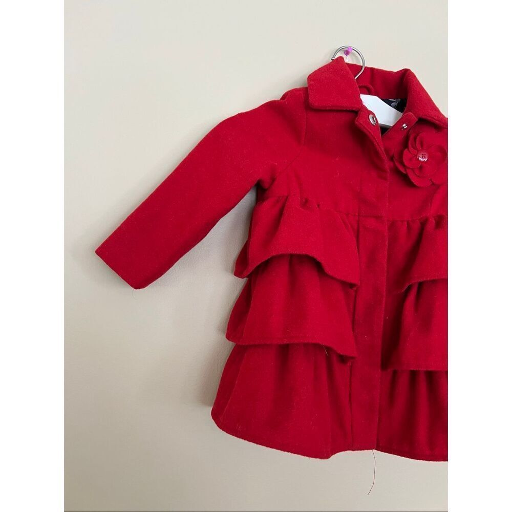 Cherokee Red Ruffles Girls Jacket Little Girls Size 2T Coat - Picture 3 of 7